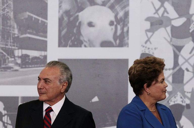 الرئيسة المعزولة ديلما روسيف وميشيل تامر رئيس البرازيل الجديد