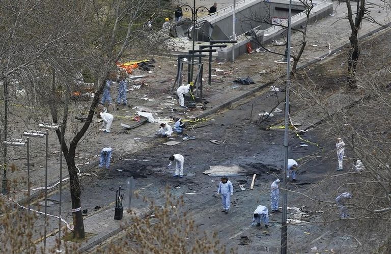 موقع التفجير الانتحاري في أنقرة