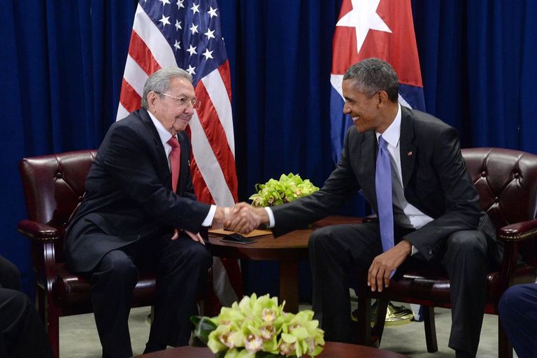 الرئيس الأمريكي باراك أوباما خلال زيارته الأخيرة لكوبا
