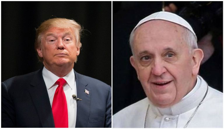 بابا الفاتيكان و دونالد ترامب
