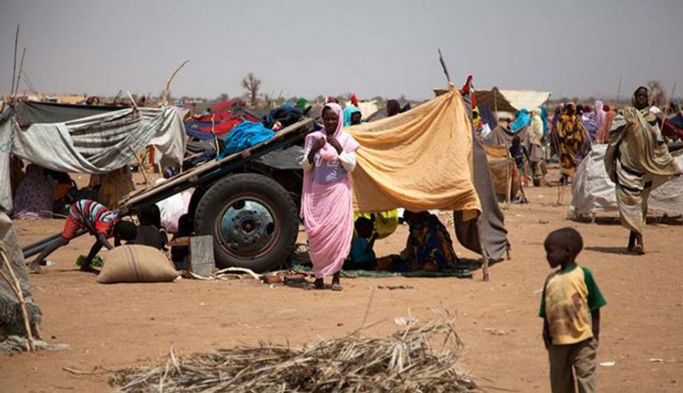 مخيم للنازحين فى دارفور إثر الصراع المسلح