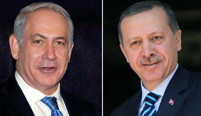 الرئيس التركي رجب طيب أردوغان ورئيس الوزراء الإسرائيلي بنيامين نتنياهو