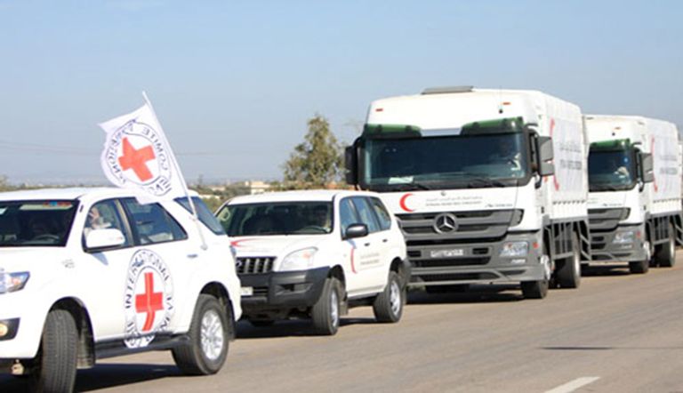 الهلال الأحمر السوري يدخل مساعدات إنسانية دولية لريف دمشق