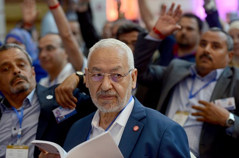 راشد الغنوشي الزعيم التاريخي لحركة النهضة في تونس