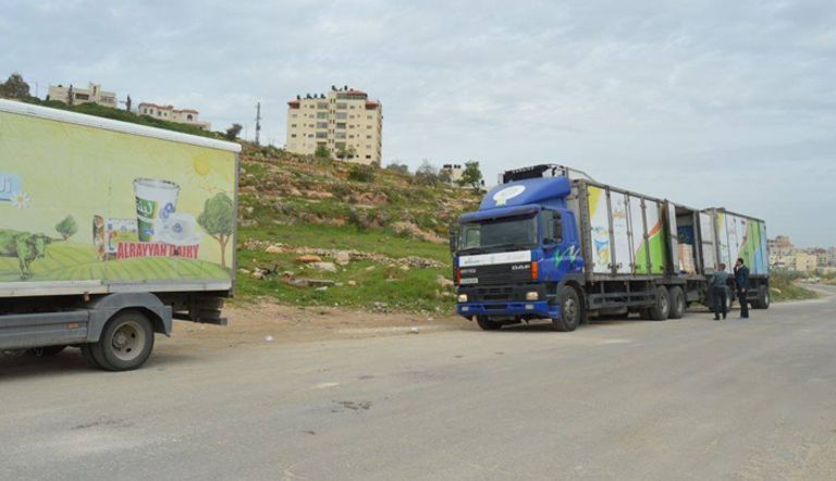  شاحنات محملة بالمنتجات الفلسطينية تم منعها من دخول القدس