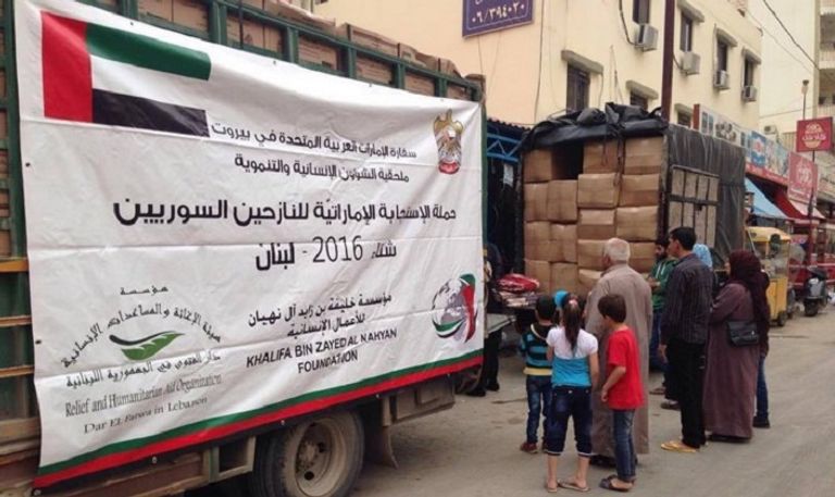إشادات لبنانية ودولية بجهود دولة الإمارات العربية المتحدة ودورها في مساعدة اللاجئين السوريين بلبنان