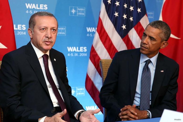 الرئيس الأمريكي باراك أوباما ونظيره التركي رجب طيب أردوغان