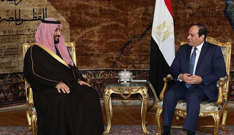 الرئيس المصري عبد الفتاح السيسي و الأمير محمد بن سلمان ولي ولي العهد السعودي