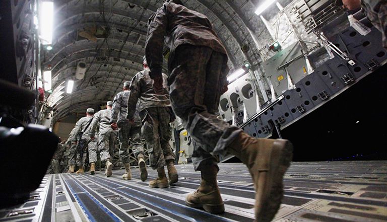 الجنود الأمريكيون يغادرون العراق في ديسمبر 2011.