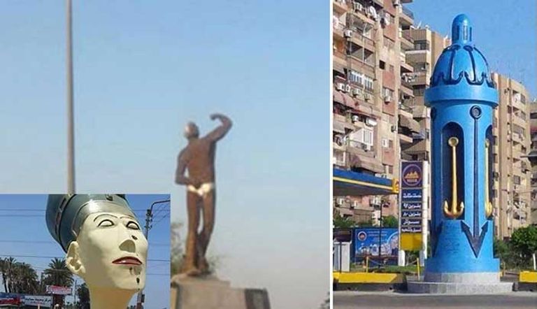 تماثيل أثارت سخرية المصريين