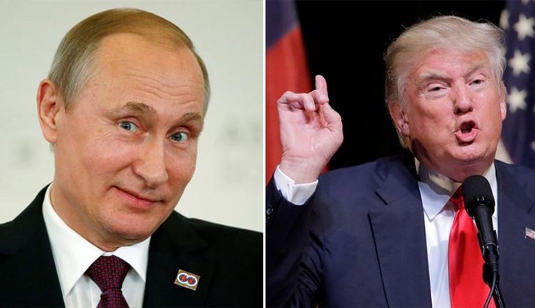 الرئيس الروسي فلاديمير بوتين ودونالد ترامب المرشح للرئاسة الأمريكية