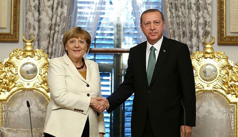 أردوغان و ميركل 