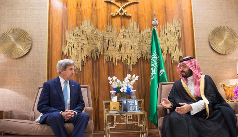 الأمير محمد بن سلمان بن عبدالعزيز و وزير الخارجية الأمريكي