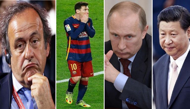 الرئيس الصيني والروسي واللاعب ميسي وميشيل بلاتيني أبرز المتهمين.