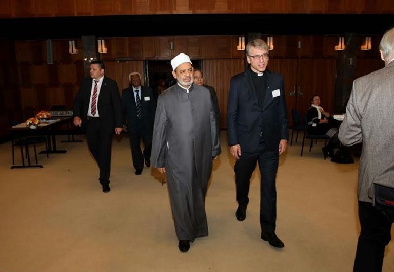 شيخ الأزهر والأمين العام لمجلس الكنائس العالمي القس أولاف فايكس تفايت
