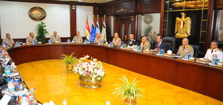 الرئيس المصري خلال الاجتماع