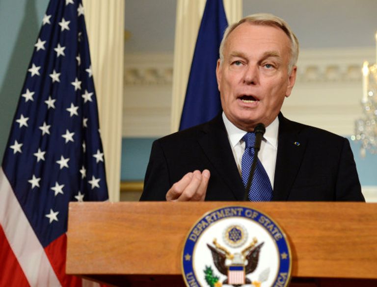 المؤتمر الصحفي بين وزيري خارجية أمريكا وفرنسا