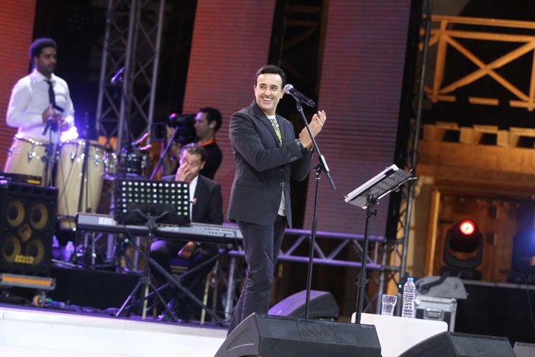 صابر الرباعي خلال الحفل