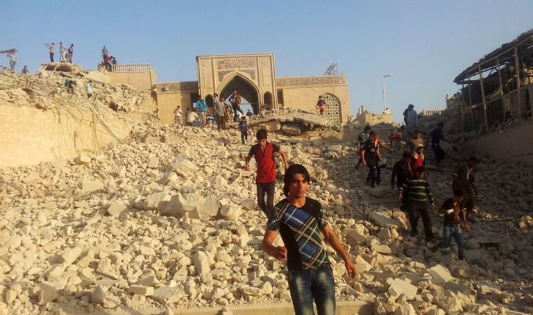 جامع النبي يونس بعد تدميره