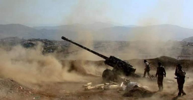 أسلحة الحوثي مدمرة على الحدود