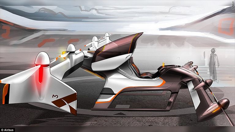 تصميم أولي للتاكسي الطائر