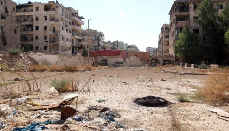 الدمار يظهر على مباني حلب
