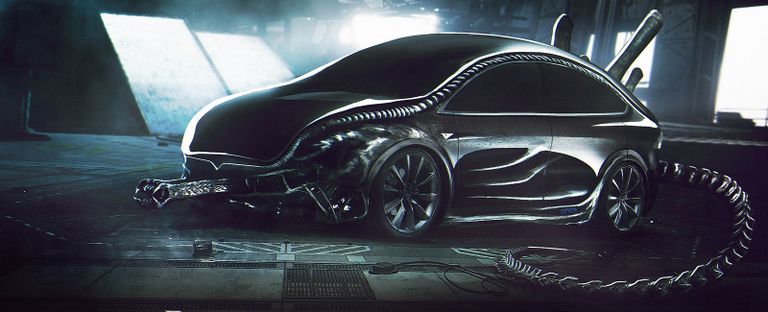 رسامون أمريكيون يقومون برسم السيارات على أشكال الشخصيات المرعبة من الأفلام