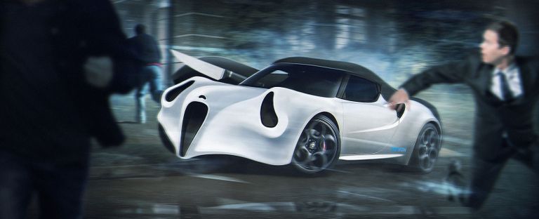 رسامون أمريكيون يقومون برسم السيارات على أشكال الشخصيات المرعبة من الأفلام