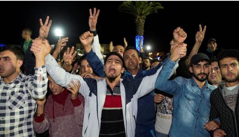 احتجاجات على مقتل الشاب محسن فكري