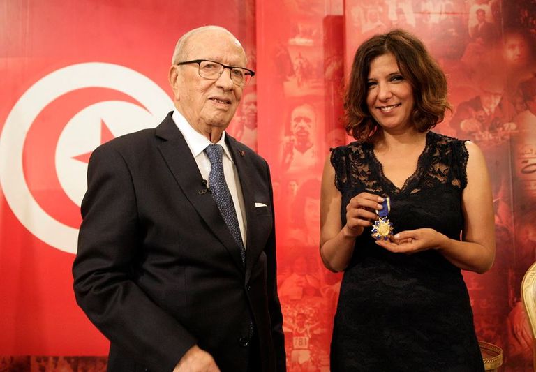 جانب من الفنانين المكرمين في تونس