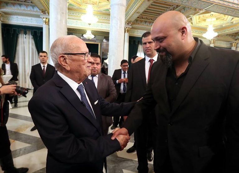 جانب من الفنانين المكرمين في تونس