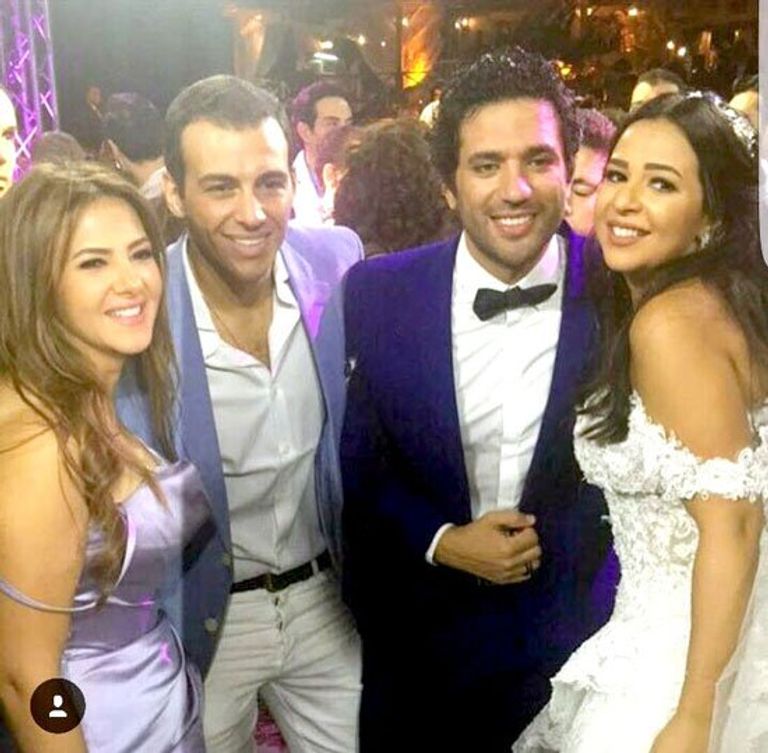 إيمي سمير غانم وحسن الرداد في حفل زفافهما