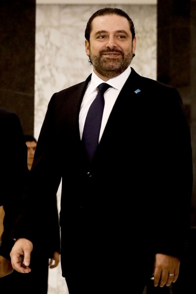 رئيس لبنان ميشال عون ورئيس الوزراء سعد الحريري