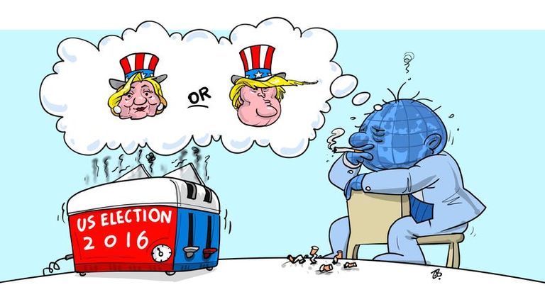 العم سام يصلي قبل نتائج الانتخابات