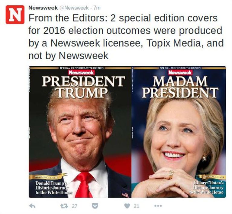 غلافا مجلة نيوز ويك