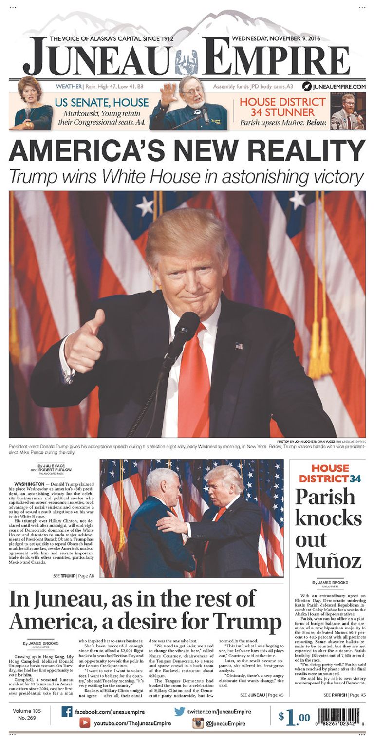 غلاف صحيفة نمساوية رافضة لترامب 