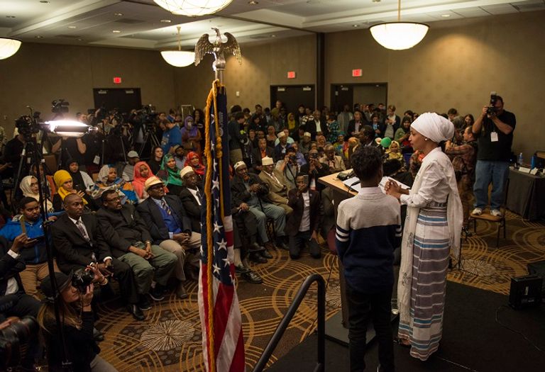 إلهان عمر عقب الفوز 