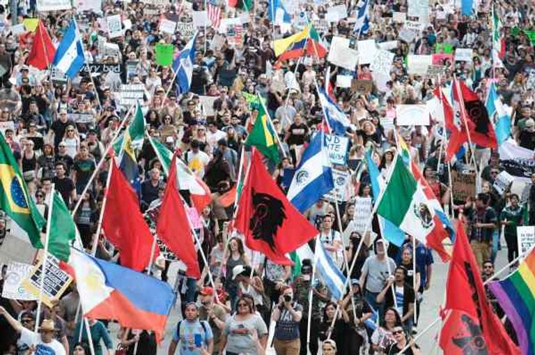 جانب من مظاهرات أمريكا ضد ترامب