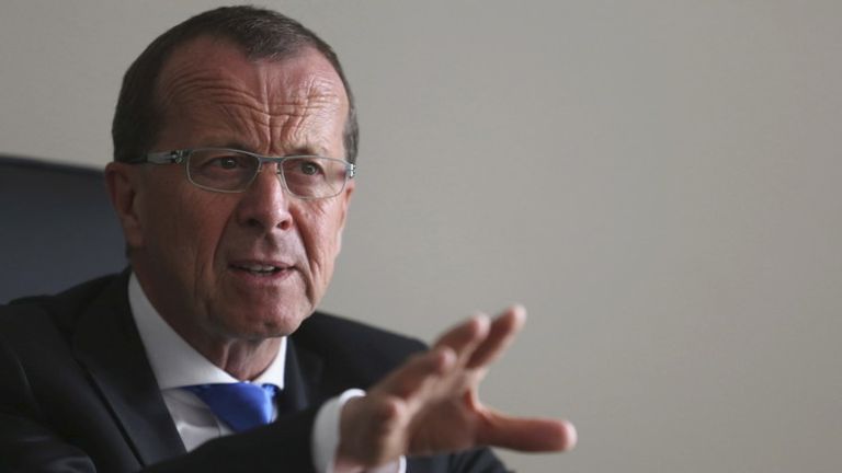 كوبلر مع مسؤولي الجامعة العربية