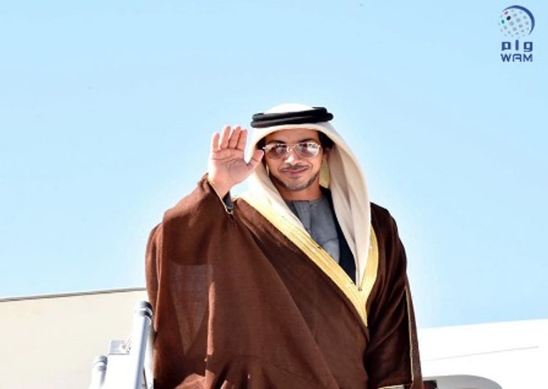 الشيخ منصور بن زايد آل نهيان، نائب رئيس مجلس الوزراء وزير شؤون الرئاسة خلال اللقاء