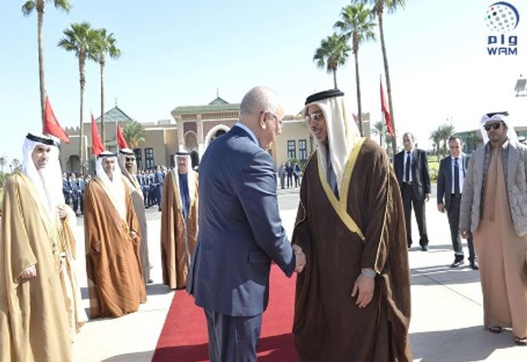 الشيخ منصور بن زايد آل نهيان، نائب رئيس مجلس الوزراء وزير شؤون الرئاسة خلال اللقاء