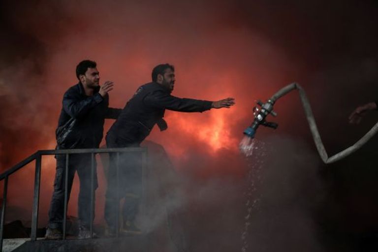 جانب من الدمار الناجم عن القصف بسوريا