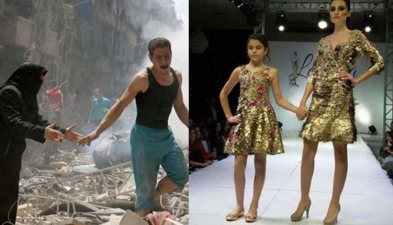 أسبوع الموضة في اللاذقية والدمار في حلب