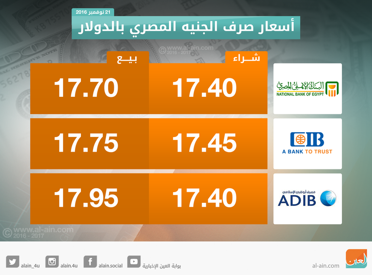 الدولار يرتفع في مصر