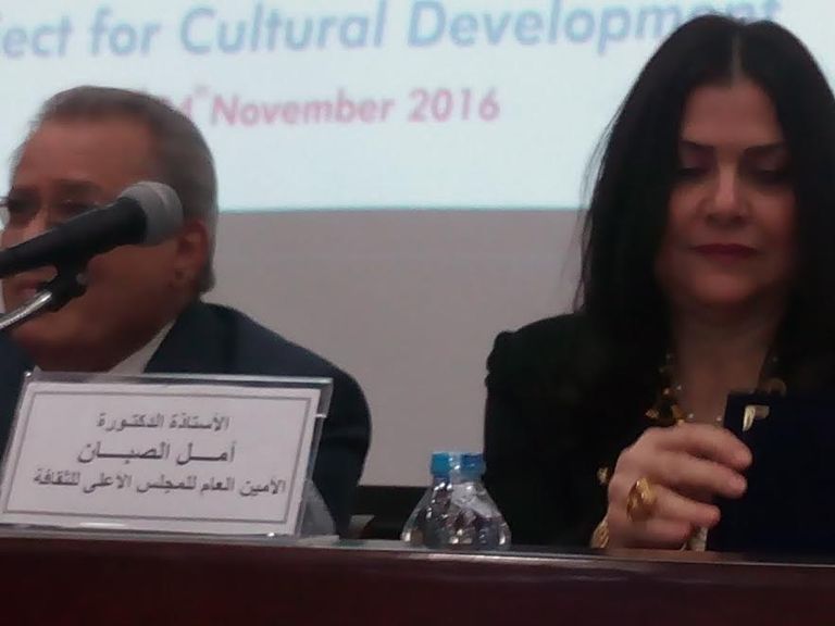 - خلال حفل تكريم جابر عصفور بالمجلس الأعلى للثقافة