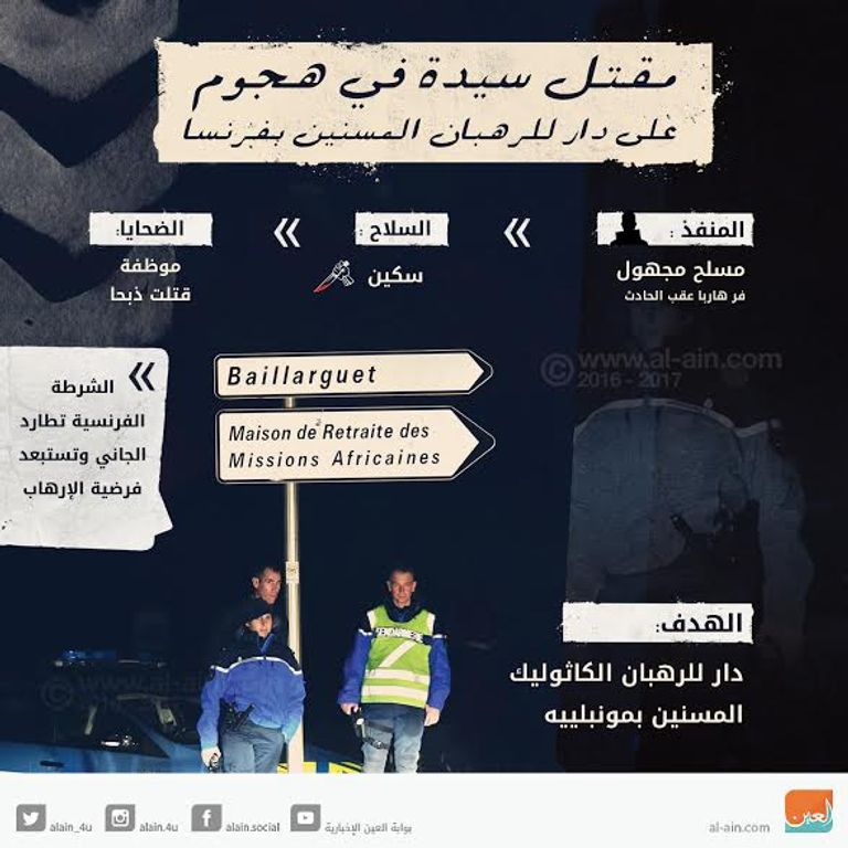 مقتل سيدة في دار للرهبان المسنين بفرنسا