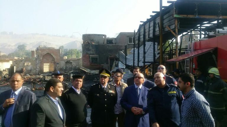 آثار الحريق الضخم