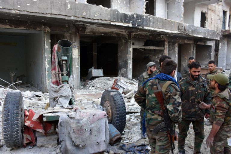 جانب من الدمار بحلب الشرقية