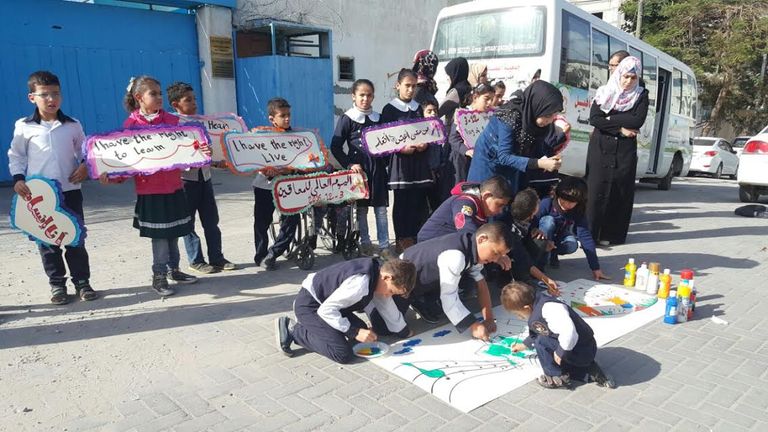 رسالة أطفال فلسطين لجوتيريس