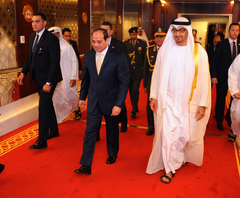 الشيخ محمد بن زايد مع الرئيس السيسي